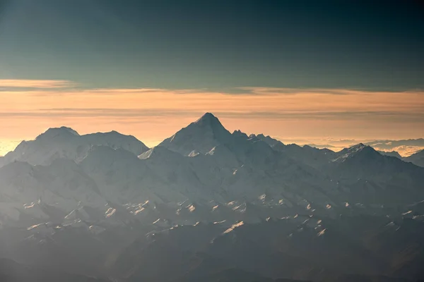 Cordillera Porcelana Amanecer Desde Cielo —  Fotos de Stock