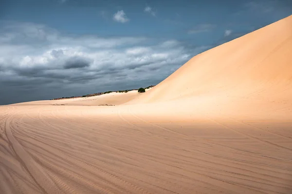 Paisagem Dunas Areia Listradas Deserto Muine Vietnã — Fotografia de Stock