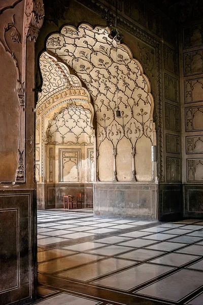 Interior de la mezquita en Lahore — Foto de Stock