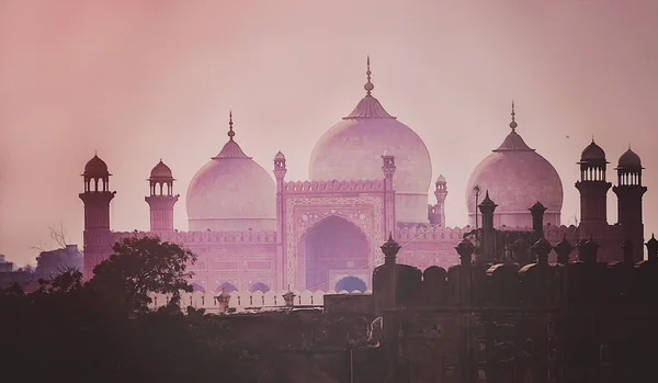 Kamery kopułkowe z Badshahi Mosque — Zdjęcie stockowe