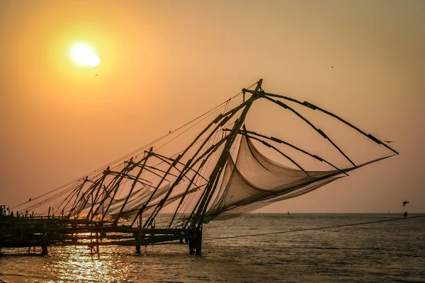 Kerala balık ağlarına — Stok fotoğraf