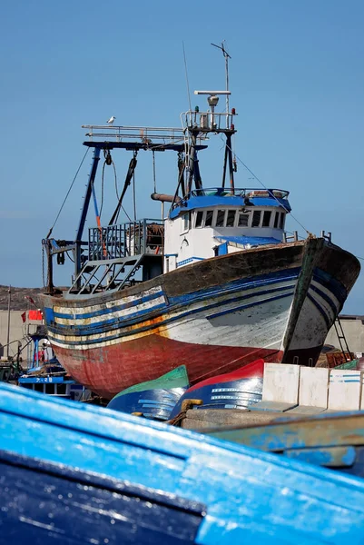 Tekne Essouira Harbour — Stok fotoğraf