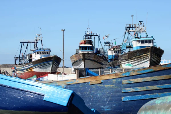 Tekne Essouira Harbour — Stok fotoğraf