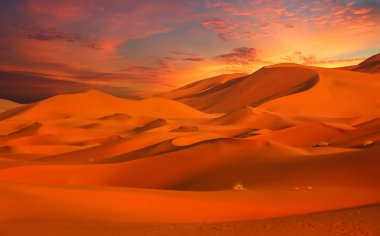 Merzouga çarpıcı kumulları