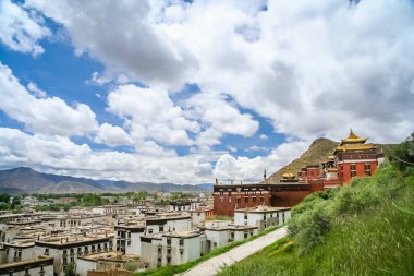 Jokhang monastery near Lhasa clipart