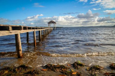 Denize ahşap iskele 