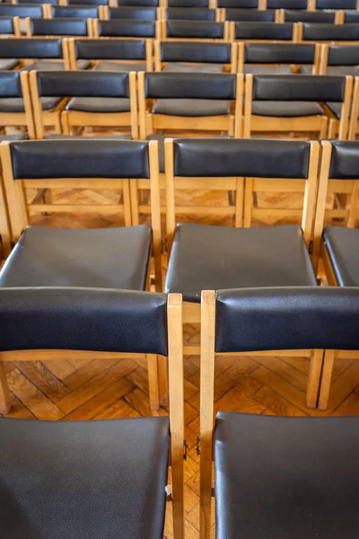 Empty chairs in the church — Stock Photo, Image