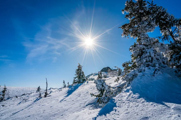 Paisaje invernal en las montañas de Karkonosze —  Fotos de Stock