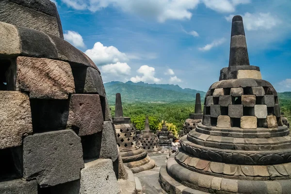 Tempio di Borobudur a Giava — Foto Stock