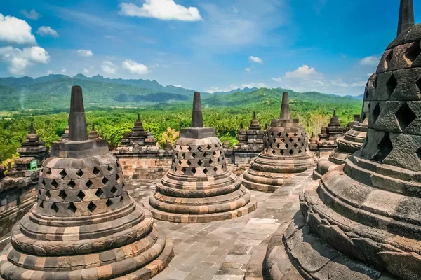 Borobudur ναό στην Ιάβα — Φωτογραφία Αρχείου