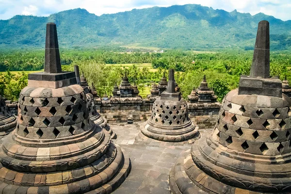 Borobudur ναό στην Ιάβα — Φωτογραφία Αρχείου