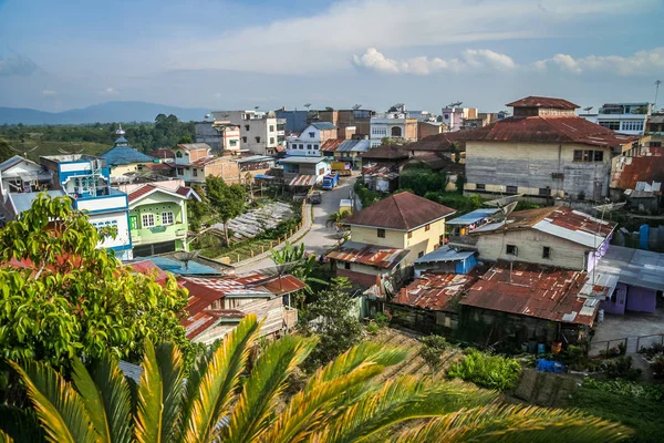 Veduta della città di Berastagi — Foto Stock