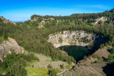 Crater with black lake clipart