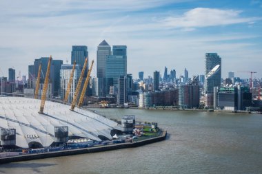 02 arena ve Londra'da Canary Wharf