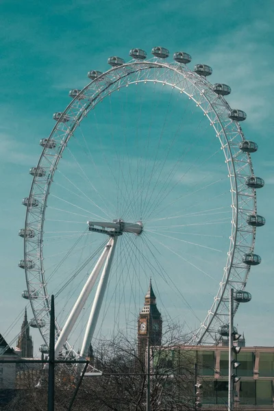 London Eye y Big Ben — Foto de Stock