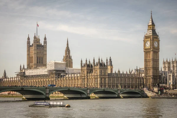 Big Ben e Westminster Bridge — Foto Stock