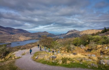 Tourists in the Killarney National Park clipart