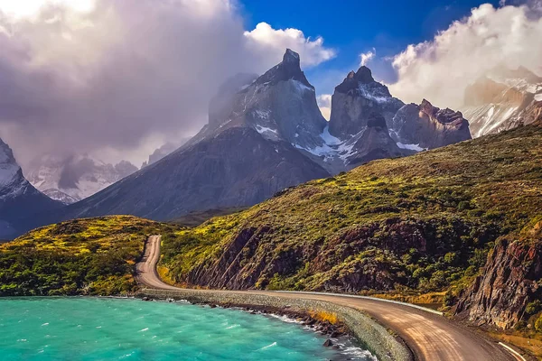 Road to Cuernos del Paine — Φωτογραφία Αρχείου