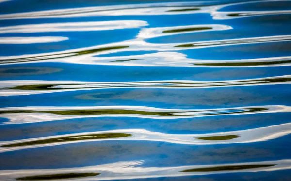 Blauw water oppervlakte golven patroon — Stockfoto