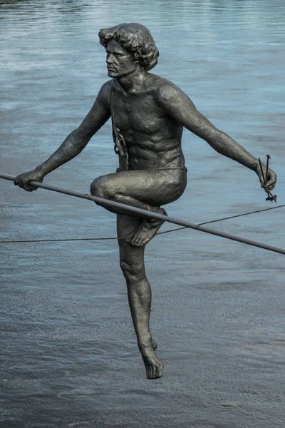 Detailní socha provazochodec — Stock fotografie