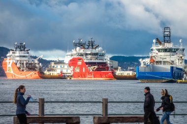 Kargo gemileri Bergen Harbour