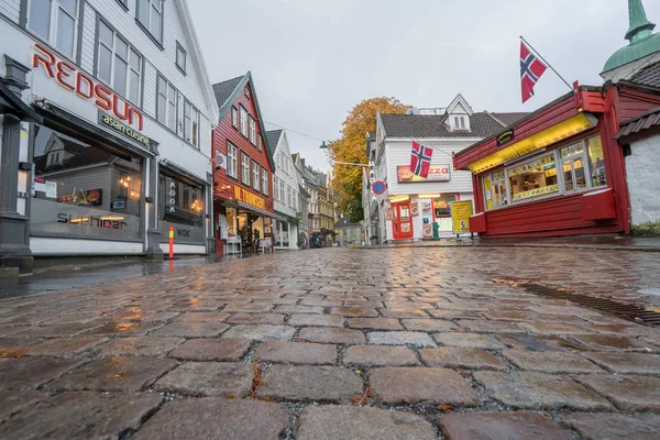 Bergen centrum i höst — Stockfoto