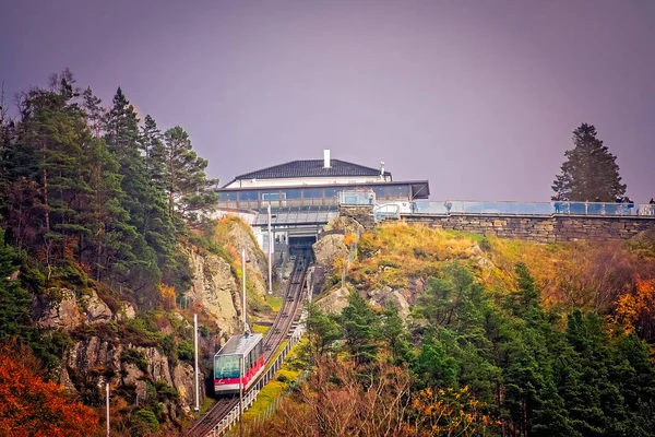 O funicular Floibanen — Fotografia de Stock