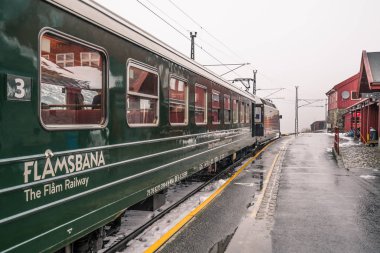 Doğal Flamsbana arabaları tren hattı