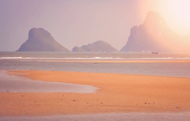 Muhteşem plaj ve sahil sahne Tayland