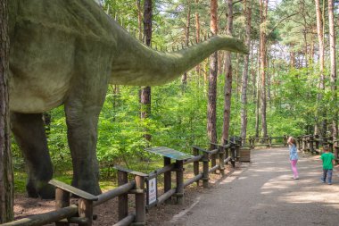 Dinozor parkında büyük Diplodocus