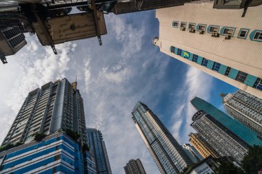 Chongqing şehrindeki modern ticari binalar