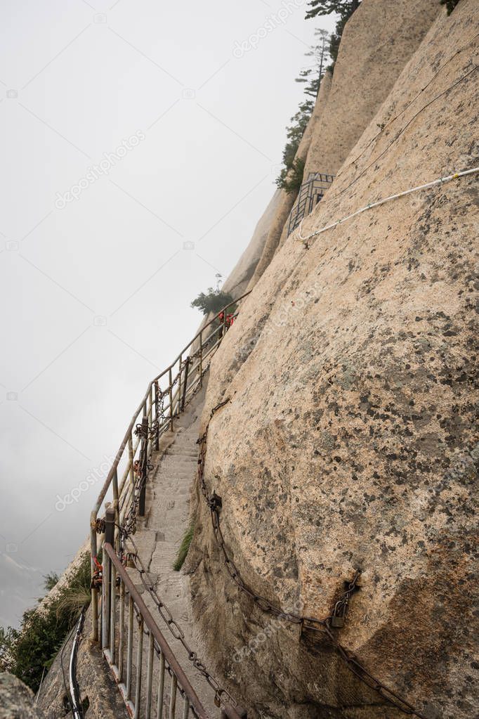 Stone steps on the perilous Plank Walk trail