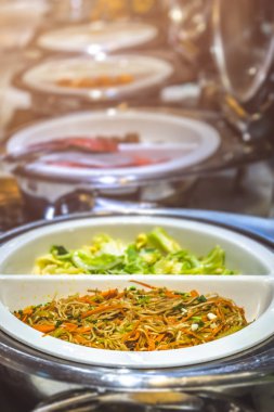 Çin otelinde açık büfe kahvaltı.