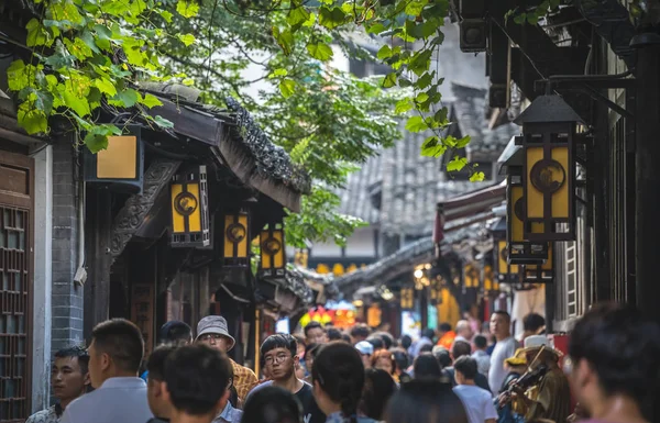 重慶慈気コウ古代の町の群衆 — ストック写真