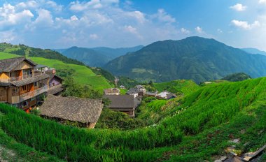 Artan Longji Rice Terasları Panoraması 