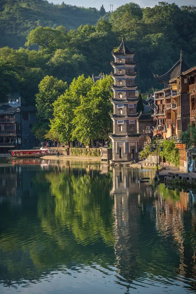 Feng Huang Chine Août 2019 Monument Fenghuang Wanming Pagoda Tower — Photo