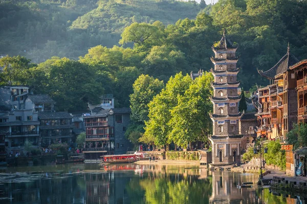 Feng Huang China August 2019 Landmark Fenghuang Wanming Pagoda Tower — Stock Photo, Image