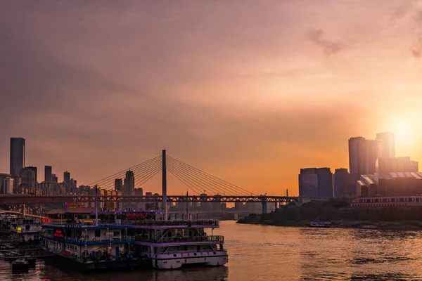 Chongqing Çin Ağustos 2019 Yolcu Gemisi Chongqing Kasabasındaki Yangtze Jialing — Stok fotoğraf