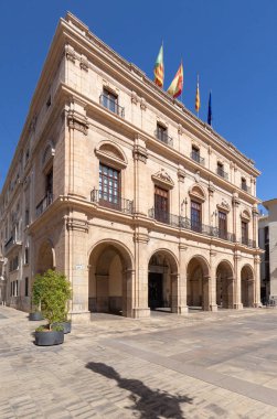 Castellon Belediye Binası, Castellon de la Plana, İspanya - 2019.08.10