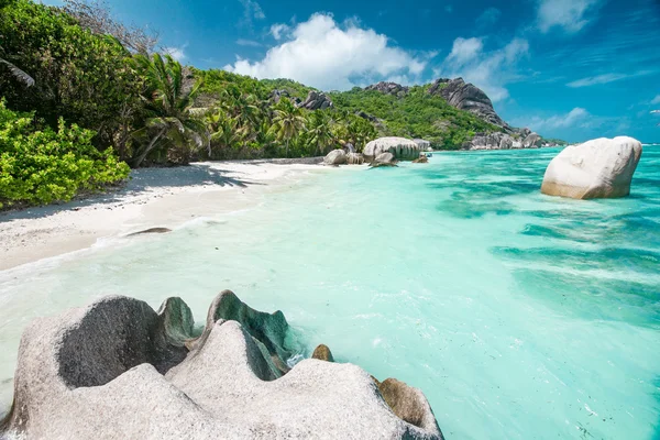 Schöner Strand der Seychellen — Stockfoto
