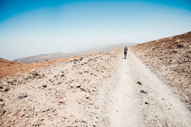 Kuru mars gibi sahne of Teide Milli Park Tenerife, İspanya