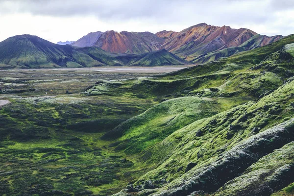 Surrealista Colorido Paisaje Islandia — Foto de Stock