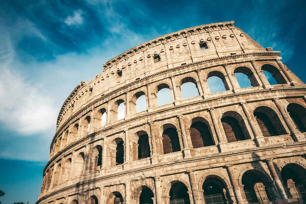 Starożytny Koloseum Rzymie Zachodzie Słońca — Zdjęcie stockowe