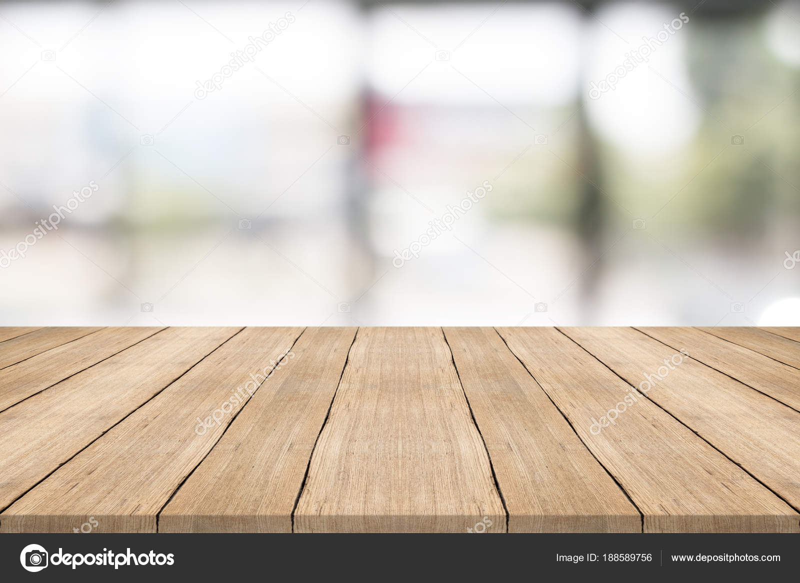 Empty Wood Table Top On Blurred Background Stock Photo Image By C Sorrapongs