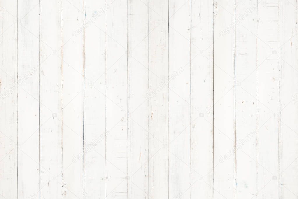 white natural wood wall texture and background