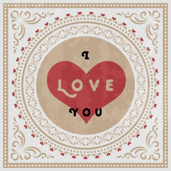 Valentine's day vector greeting card. — Stock Vector