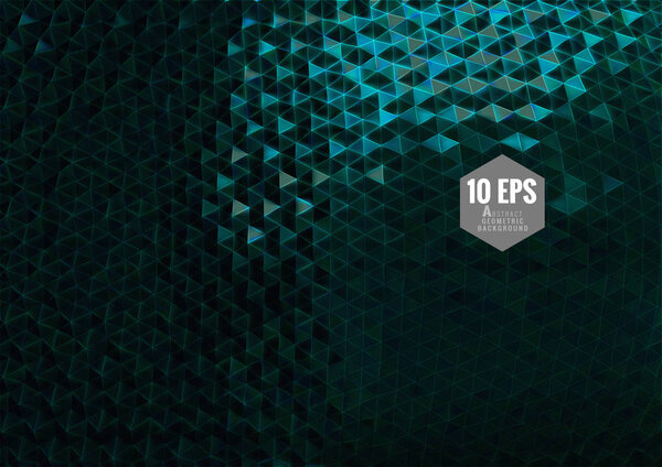 3D абстрактный векторный фон на материале зеленого отражения стекла
