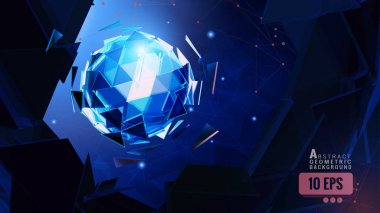 Soyut üçgen küre birleştirmek poligonal Bg
