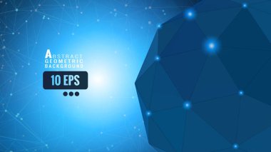 Soyut karanlık geometrik küre üzerinde mavi Bg