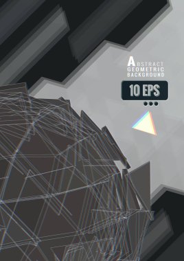 Soyut üçgen küre üzerinde gri alanı Bg